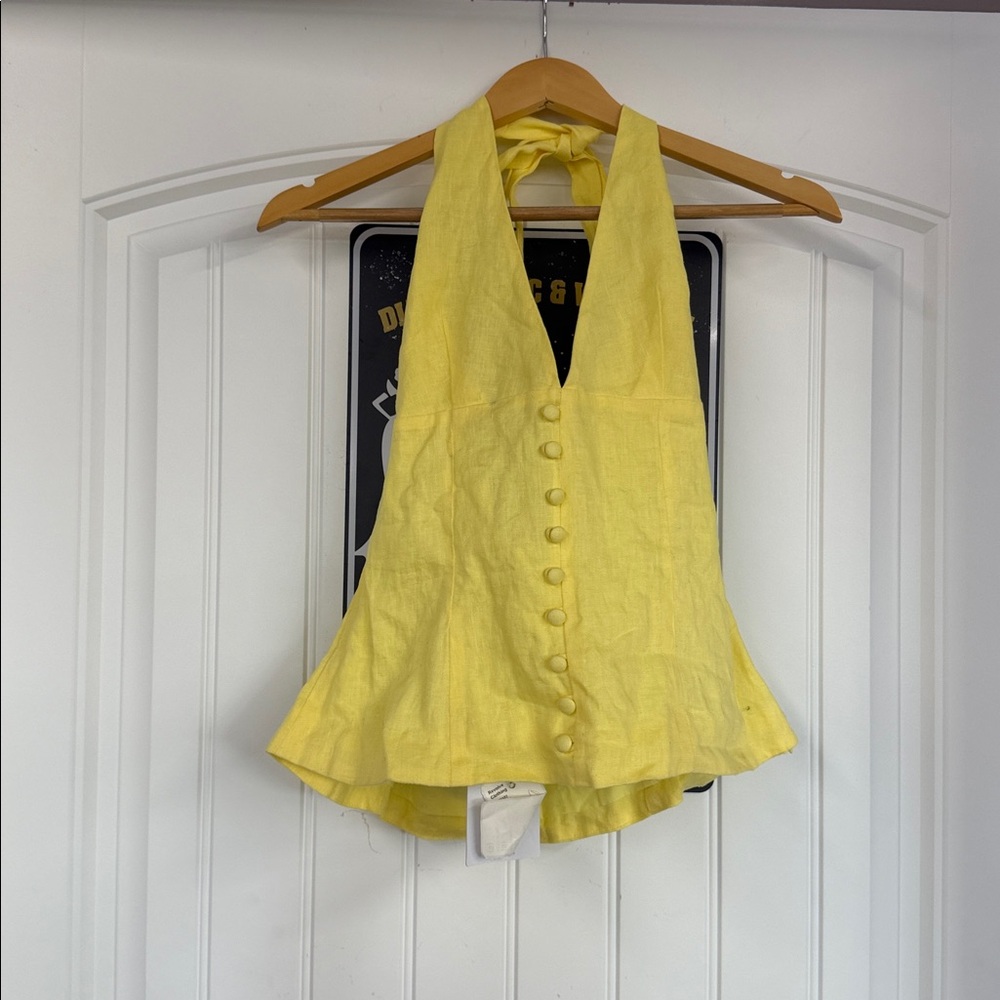 AEXAE x REVOLVE Halter Top in Butter Yellow - Picture 5 of 6